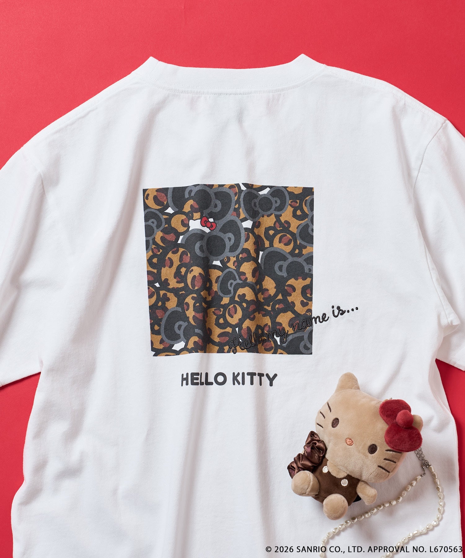 FREAK'S STORE×SMAST×ハローキティ/「HELLO KITTY」アニマル柄プリントTEE/ OFF
