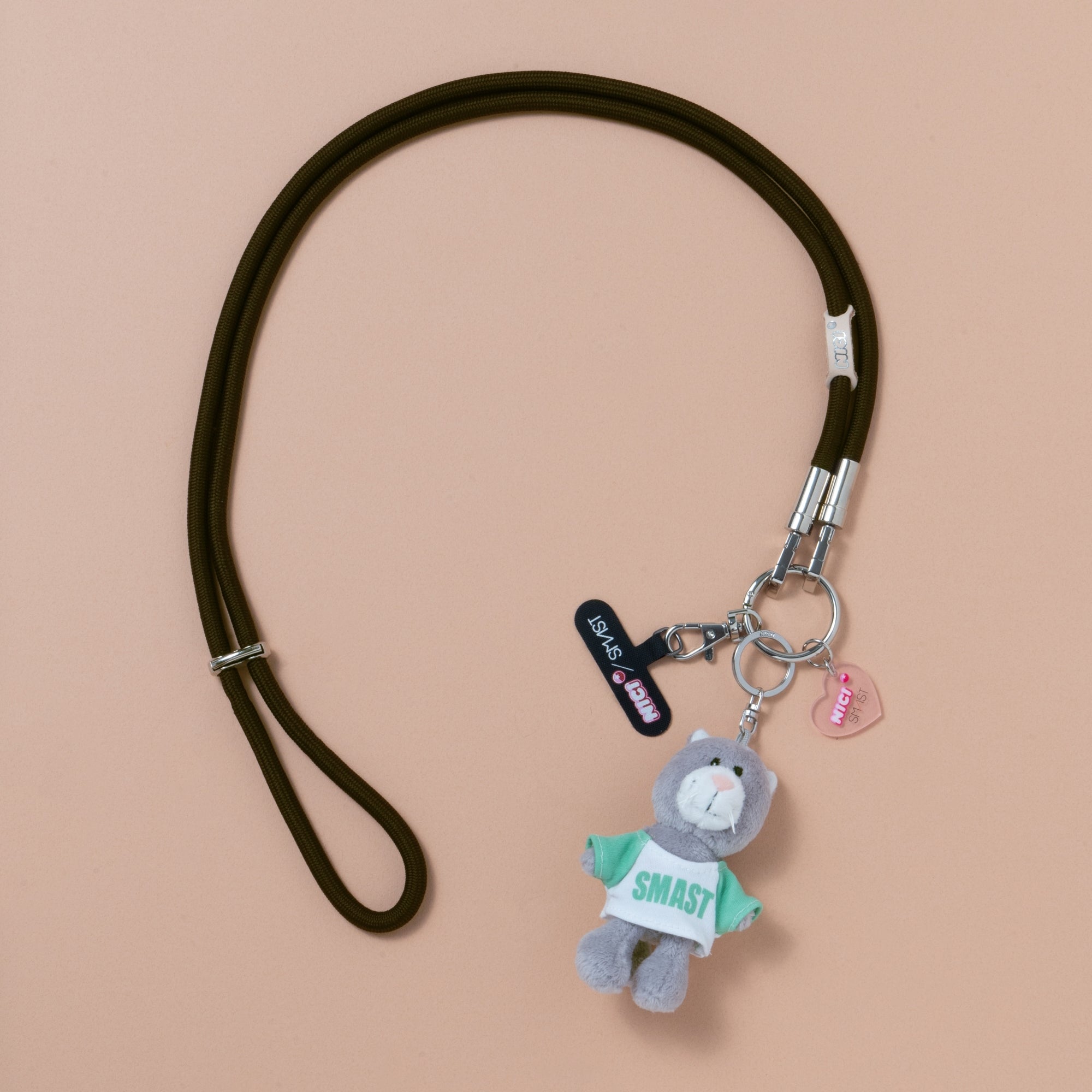 NICI × SMAST Mobile Strap / グレーキャット