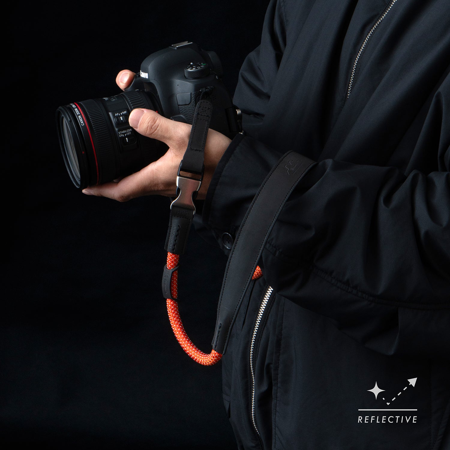 YOSEMITE CAMERA STRAP REFLECT PRO PLUS<br>ORANGE GLOW