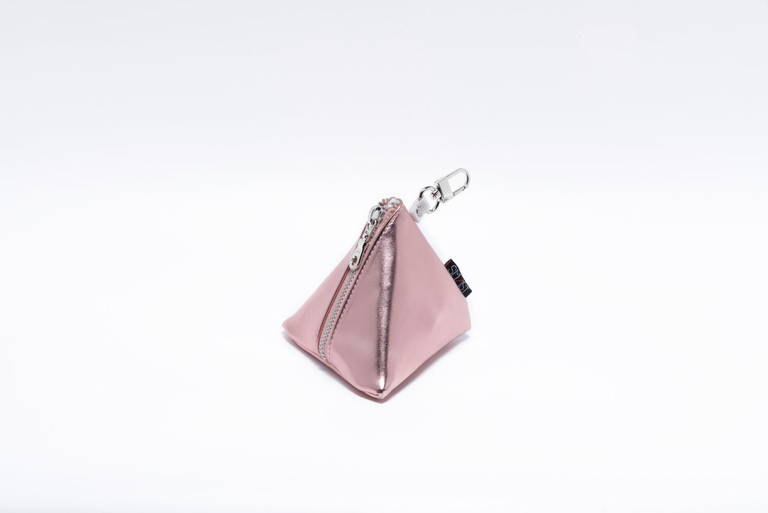 SMAST PYRAMID POUCH / METALLIC PINK