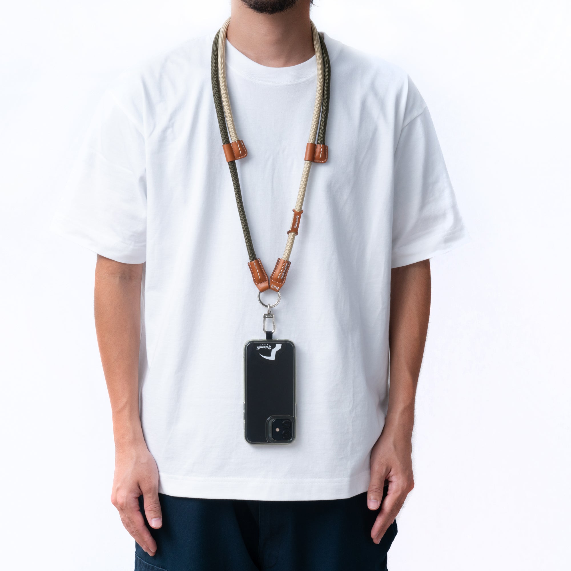 YOSEMITE MOBILE STRAP ADJUSTMENT LEATHER<br>MILITARY / COYOTE<br>ヨセミテ モバイルストラップ アジャストメント レザー<br>ミリタリー / コヨーテ