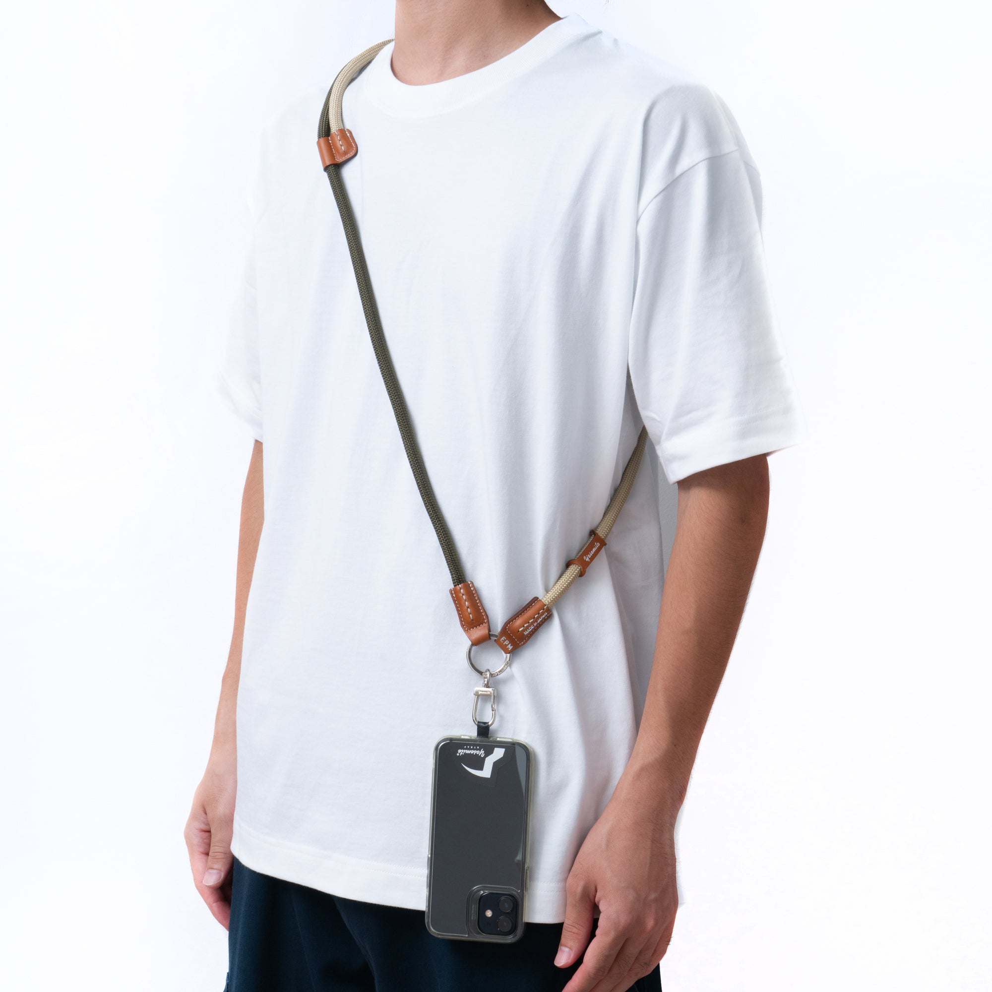 YOSEMITE MOBILE STRAP ADJUSTMENT LEATHER<br>MILITARY / COYOTE<br>ヨセミテ モバイルストラップ アジャストメント レザー<br>ミリタリー / コヨーテ