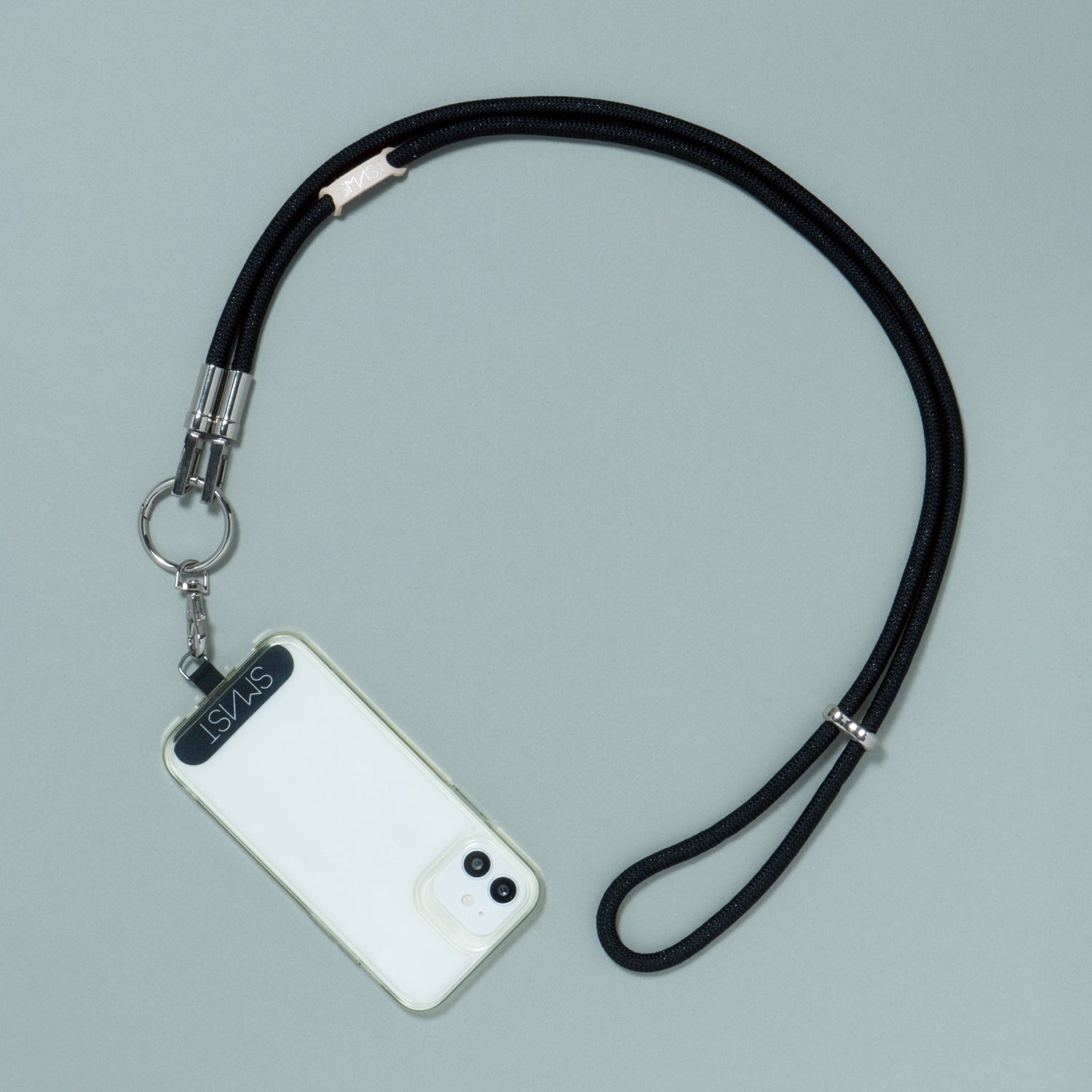 SMAST GLITTER MOBILE STRAP/BLACK