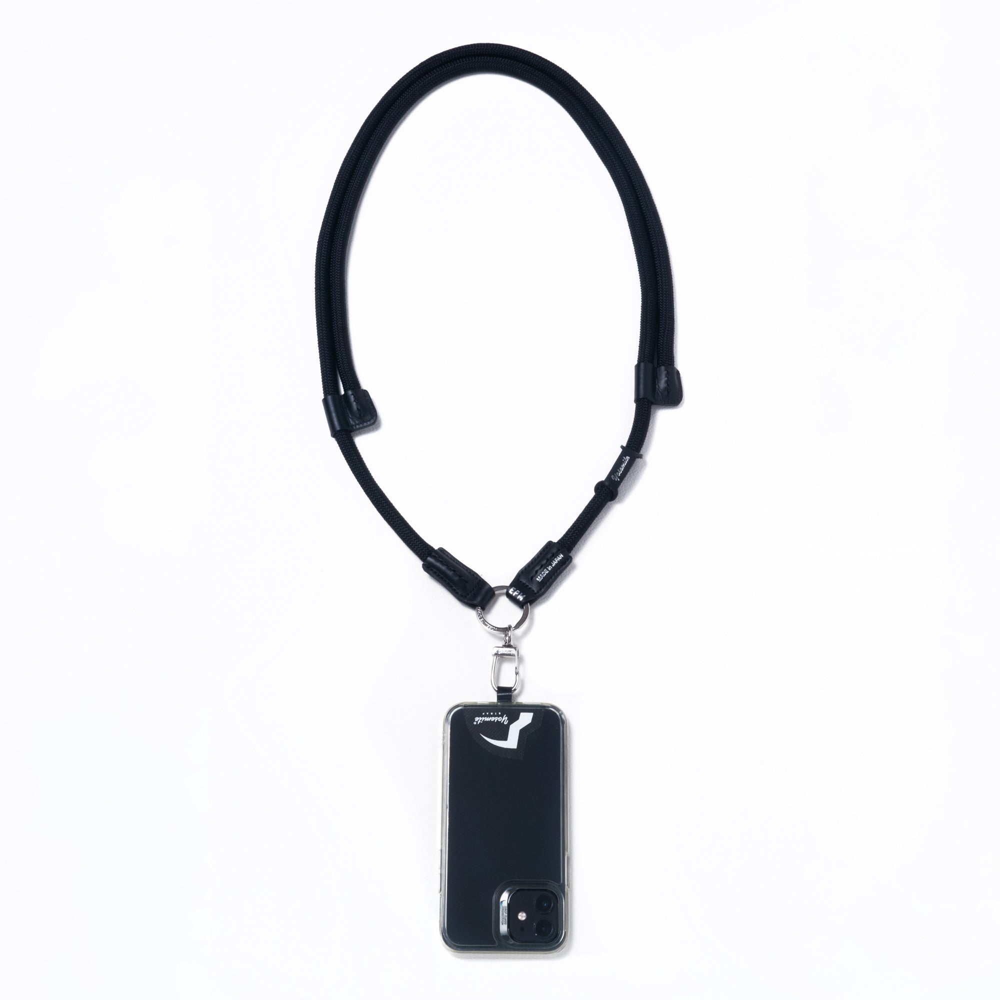 YOSEMITE MOBILE STRAP ADJUSTMENT LEATHER<br>MAD BLACK<br>ヨセミテ モバイルストラップ アジャストメント レザー<br>マッドブラック