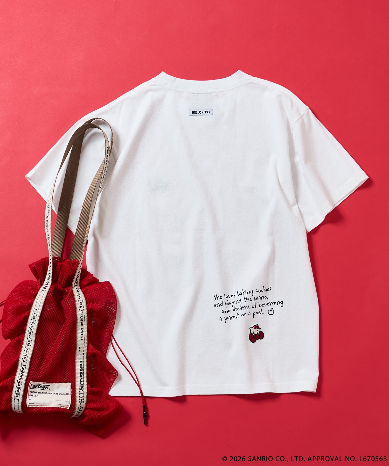 FREAK'S STORE×SMAST×ハローキティ/「HELLO KITTY」メッセージロゴTEE/OFF