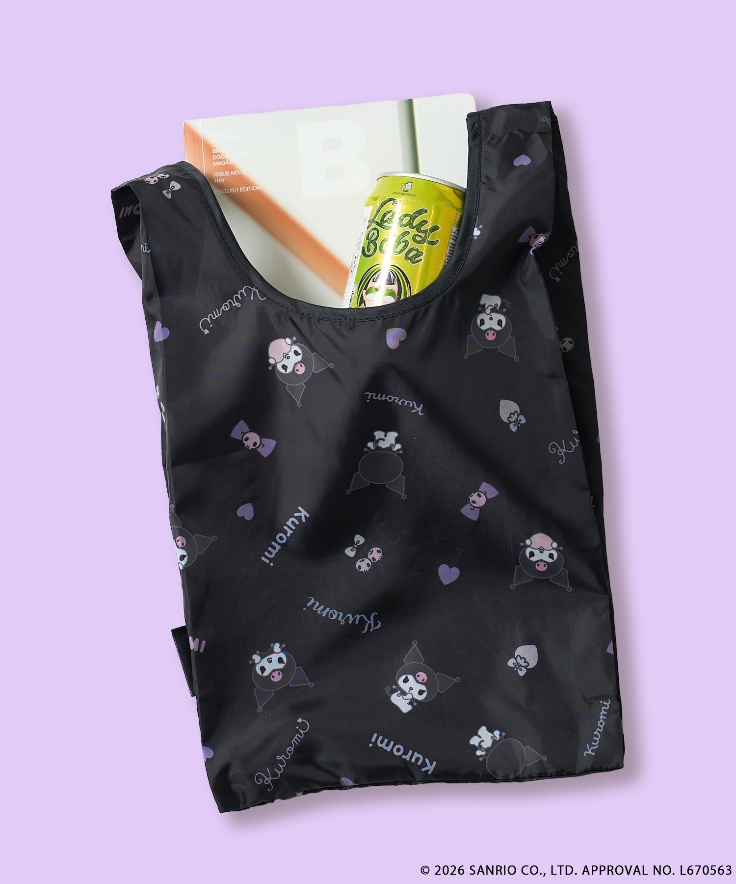 FREAK'S STORE×SMAST×サンリオキャラクターズ/「KUROMI」エコバック入りぬいぐるみチャーム