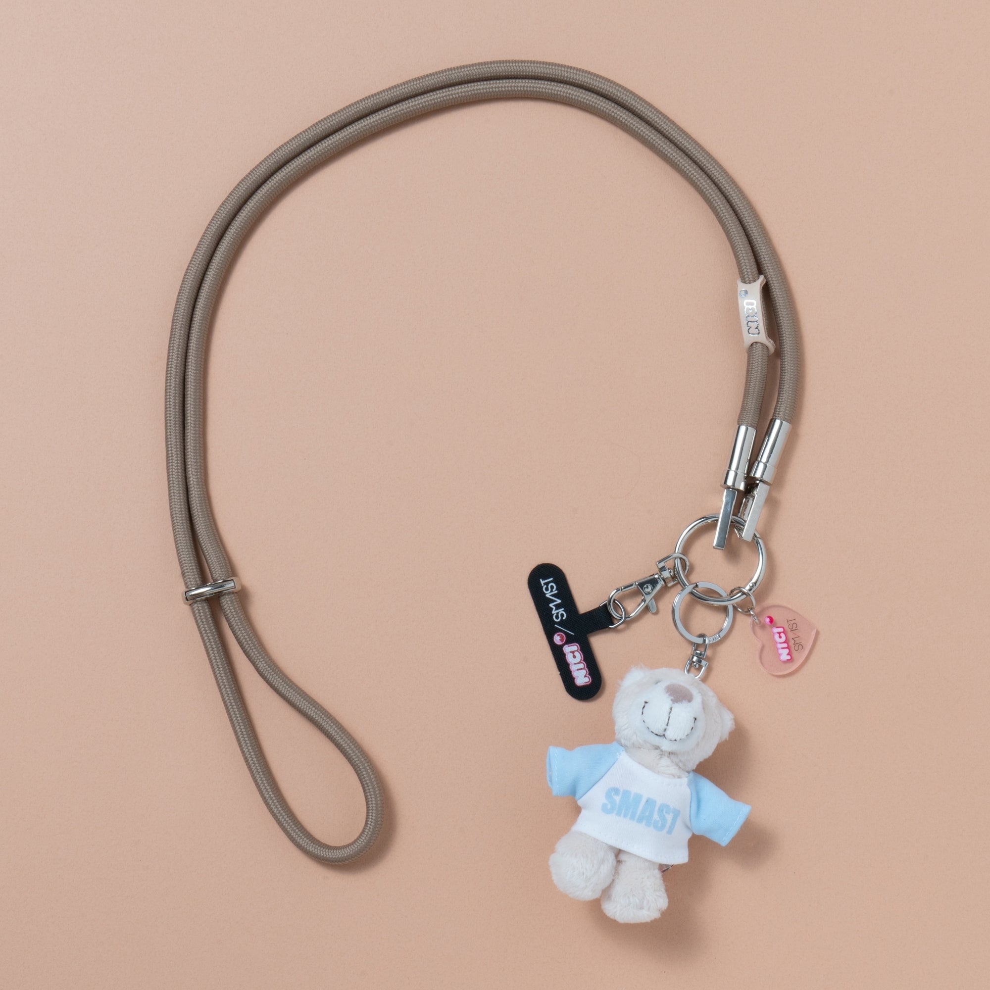 NICI × SMAST Mobile Strap / ベア：ホワイト