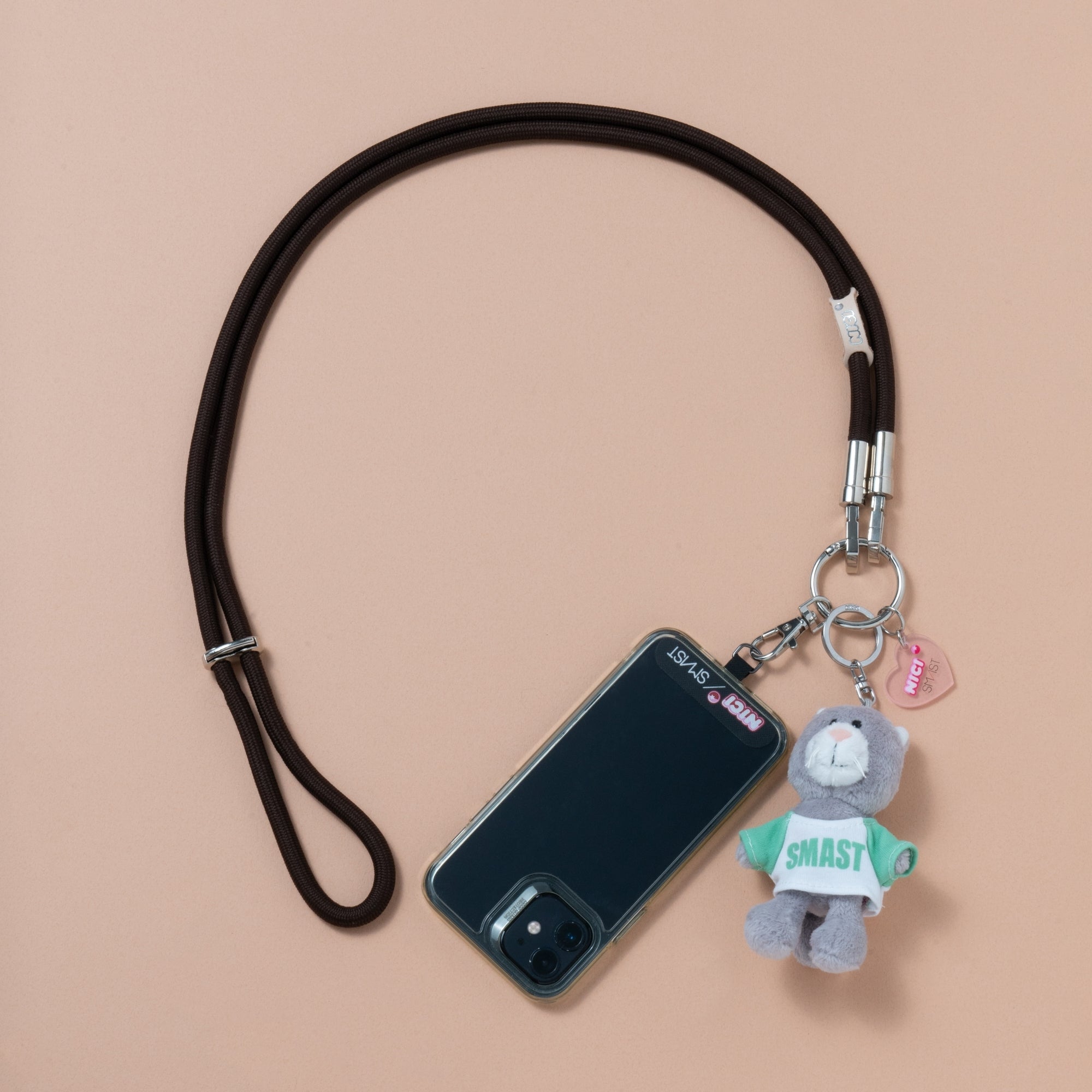 NICI × SMAST Mobile Strap / グレーキャット