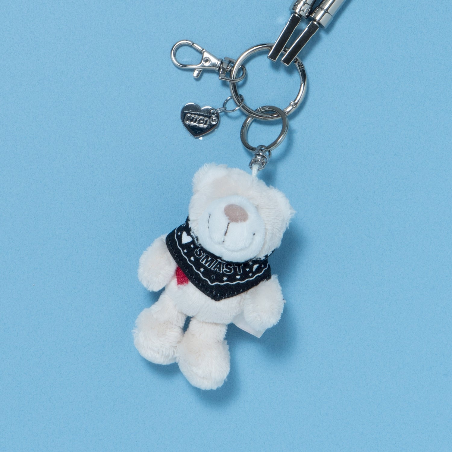 NICI × SMAST GLITTER MOBILE STRAP/ホワイトベア