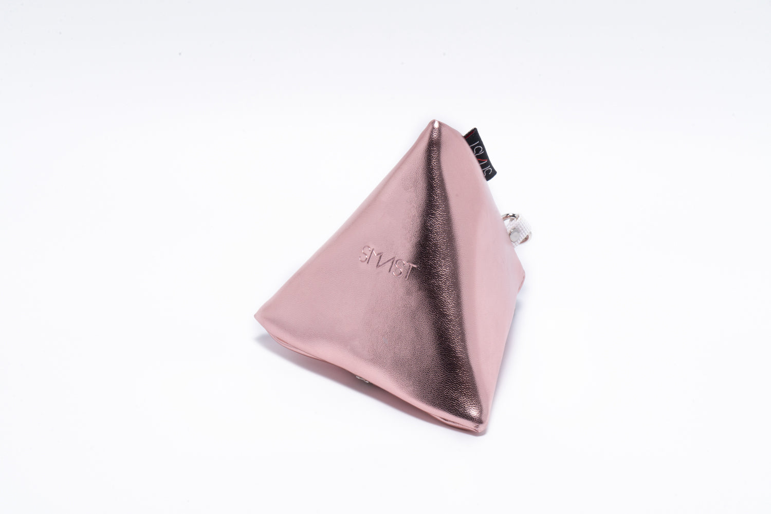 SMAST PYRAMID POUCH / METALLIC PINK