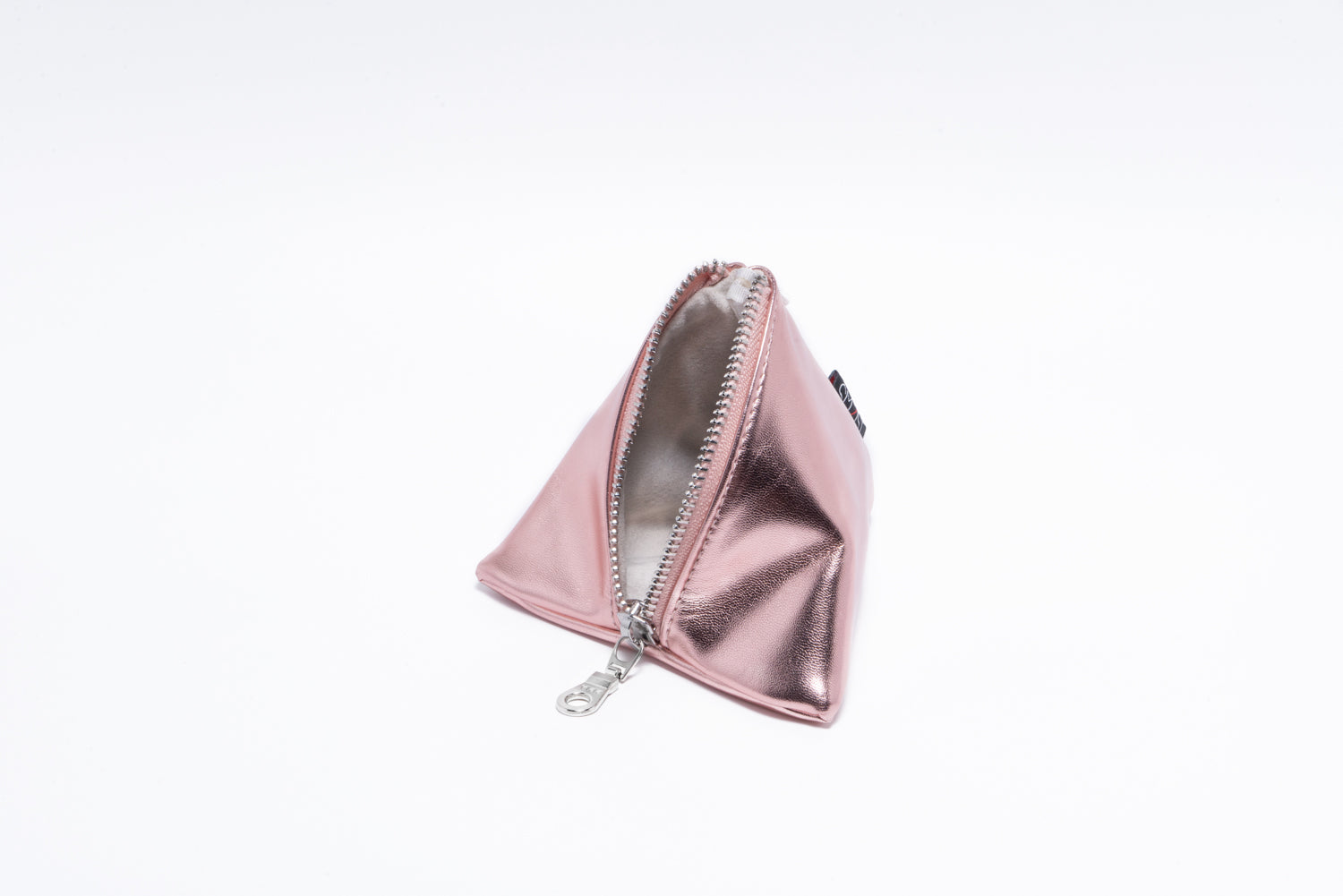 SMAST PYRAMID POUCH / METALLIC PINK