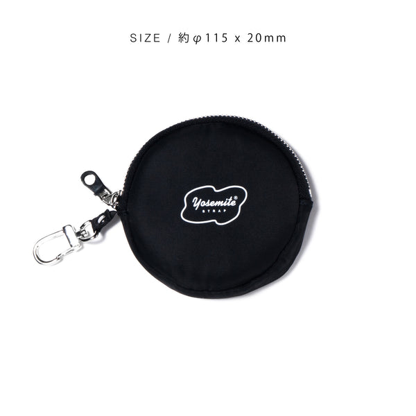 YOSEMITE CIRCLE COIN CASE<BR>BLACK<br>ヨセミテ サークル コインケース<br>ブラック