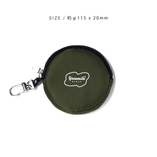 YOSEMITE CIRCLE COIN CASE<BR>KHAKI<br>ヨセミテ サークル コインケース<br>カーキ