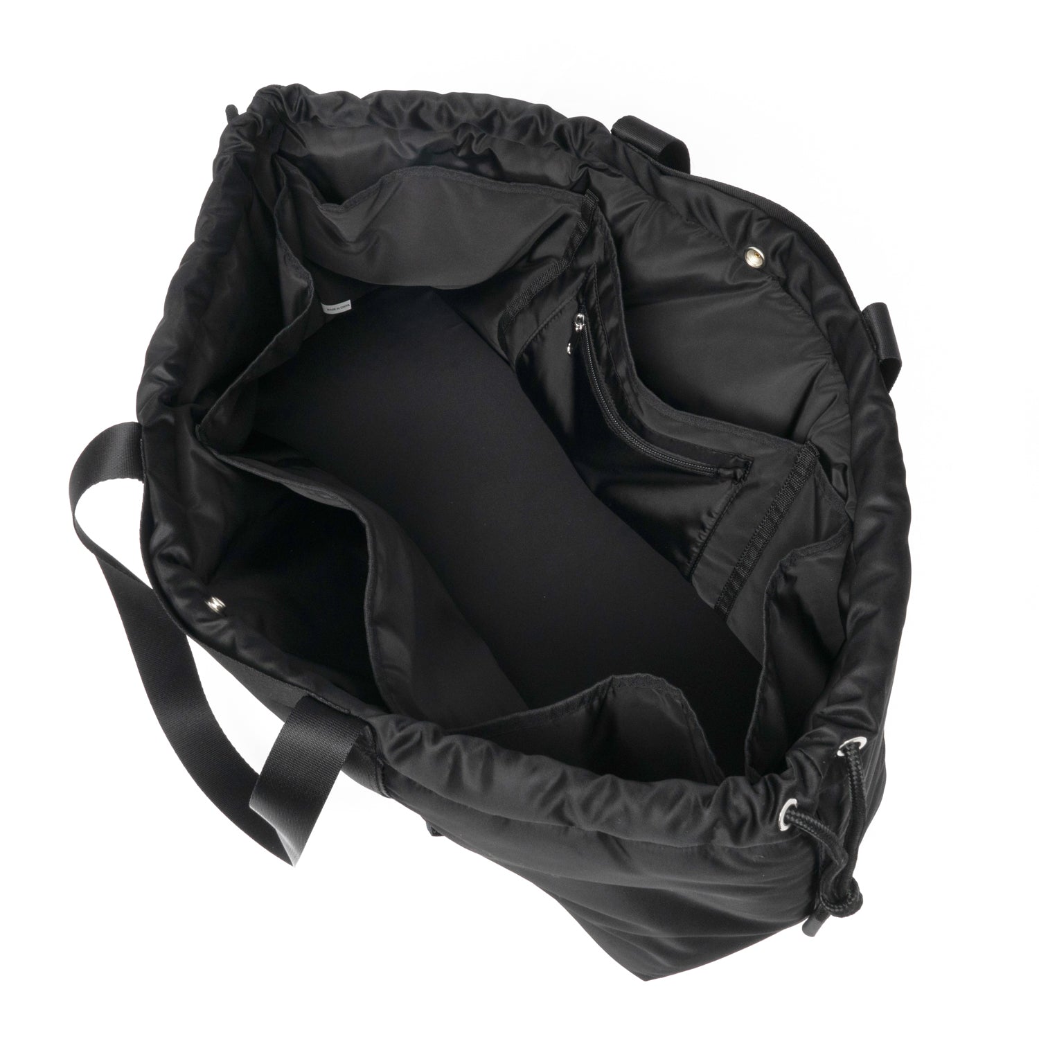 YOSEMITE PADDING NYLON DRAWSTRING TOTE L/BLACK