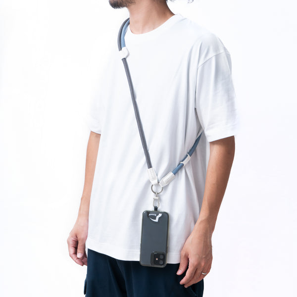 YOSEMITE MOBILE STRAP ADJUSTMENT LEATHER<br>SMOKEY / METAL<br>ヨセミテ モバイルストラップ アジャストメント レザー<br>スモーキー / メタル